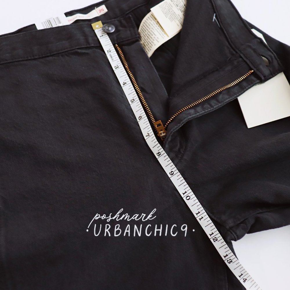 LEVI'S Wellthread Ribcage Wide Leg Jean Black 26 - Picture 6 of 11